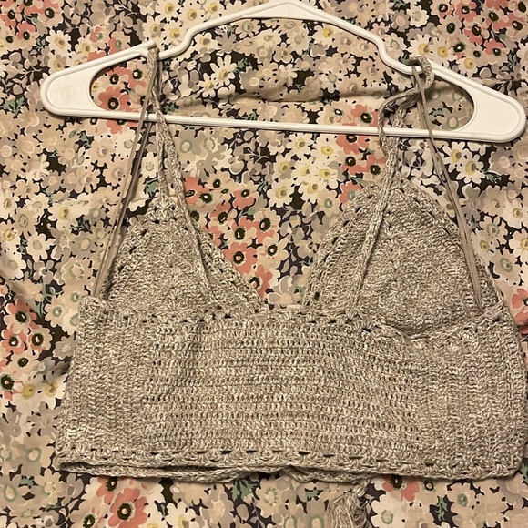 Women’s NWOT American Eagle Outfitters Woven knitted crop top bundle size medium - Picture 7 of 8